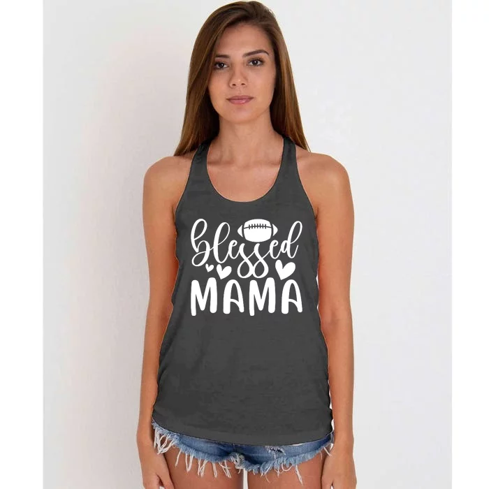 Blessed Mama Funny Mother's Day T Women's Knotted Racerback Tank