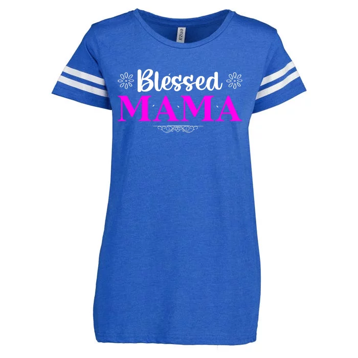 Blessed Mama Funny Mothers Day T Enza Ladies Jersey Football T-Shirt