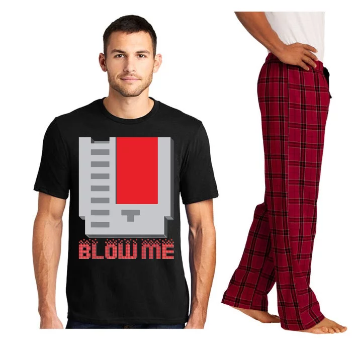 Blow Me Funny Vintage Retro 8Bit Cartridge Gaming Pajama Set