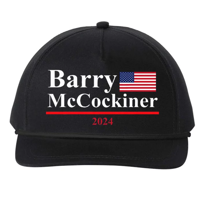 Barry Mccockiner Funny Presidential Election 2024 Parody Snapback Five-Panel Rope Hat