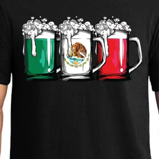 Beer Mexican Flag T Cinco De Mayo Mexico Gifts Pajama Set