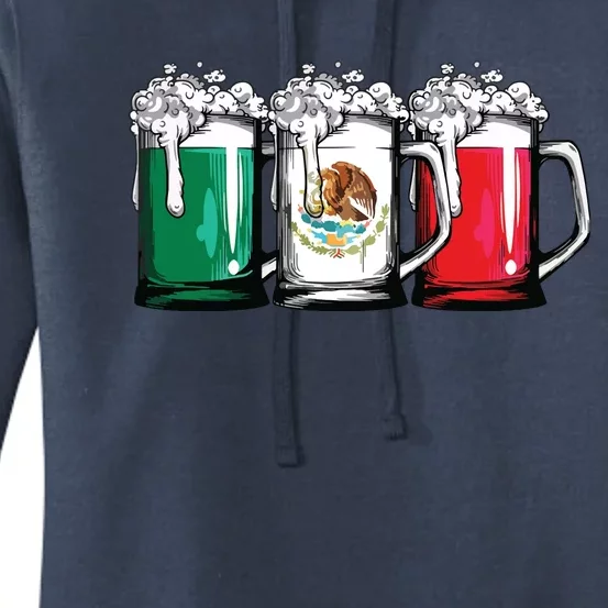 Beer Mexican Flag T Cinco De Mayo Mexico Gifts Women's Pullover Hoodie