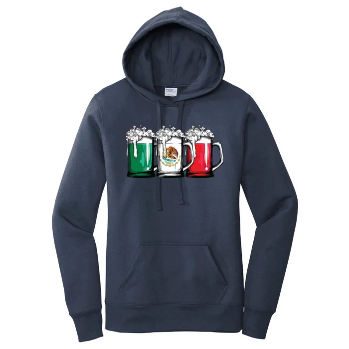 Beer Mexican Flag T Cinco De Mayo Mexico Gifts Women's Pullover Hoodie