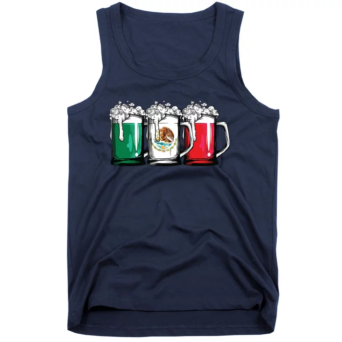 Beer Mexican Flag T Cinco De Mayo Mexico Gifts Tank Top