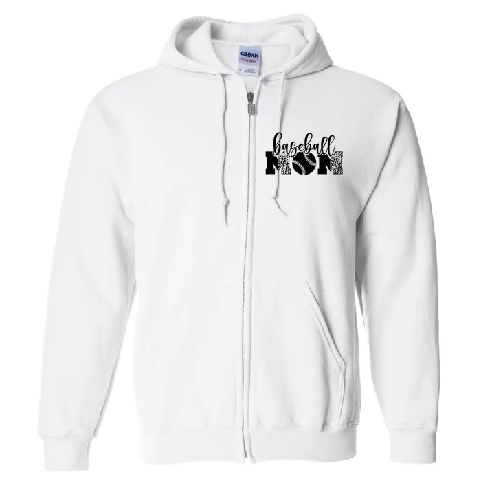 Baseball Mom Funny Baseball Full Zip Hoodie