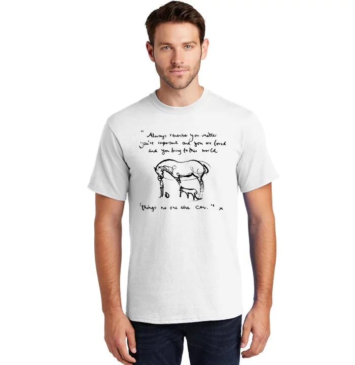 Boy Mole Fox And Horse Quote Always Remember You Matter Tall T-Shirt