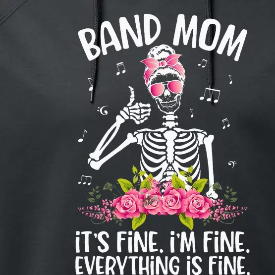 Band Mom Funny Marching Band Mom Marching Band Mama Performance Fleece Hoodie