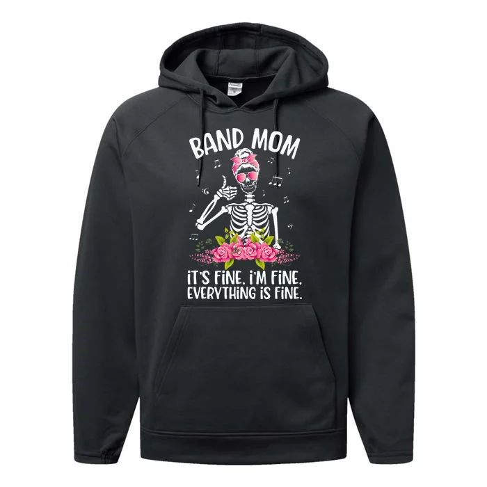 Band Mom Funny Marching Band Mom Marching Band Mama Performance Fleece Hoodie