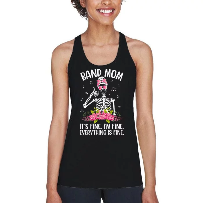 Band Mom Funny Marching Band Mom Marching Band Mama Women's Racerback Tank