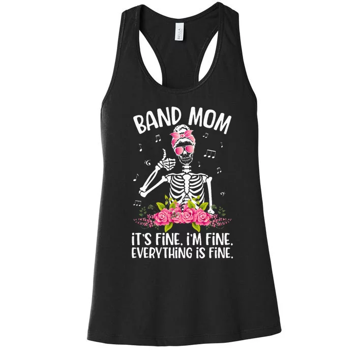 Band Mom Funny Marching Band Mom Marching Band Mama Women's Racerback Tank