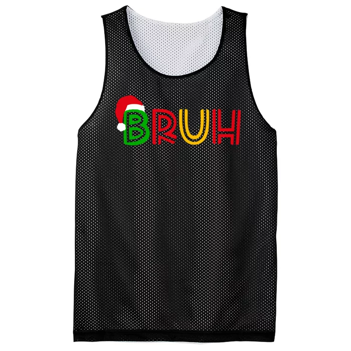 Bruh Meme Funny Saying Bro Greeting Teens Christmas Mesh Reversible Basketball Jersey Tank