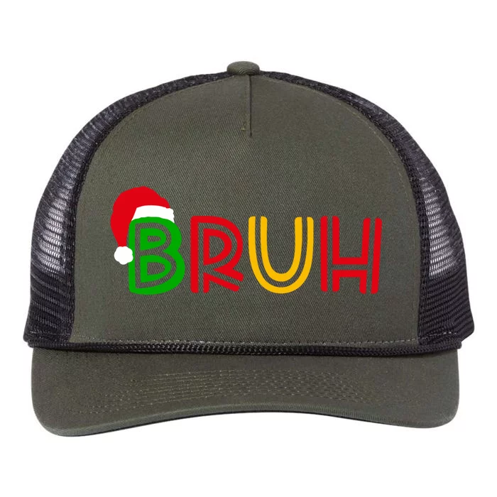 Bruh Meme Funny Saying Bro Greeting Teens Christmas Retro Rope Trucker Hat Cap