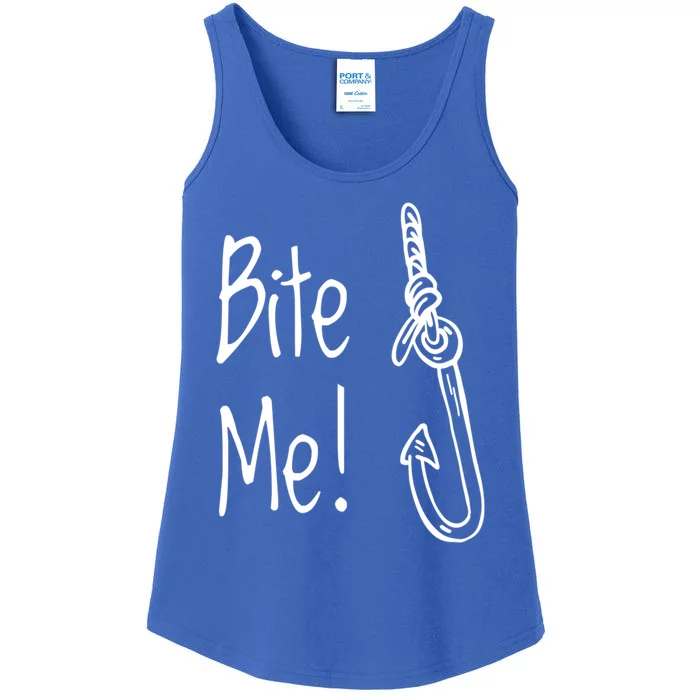 Bite Me Funny Fishing Gift Ladies Essential Tank