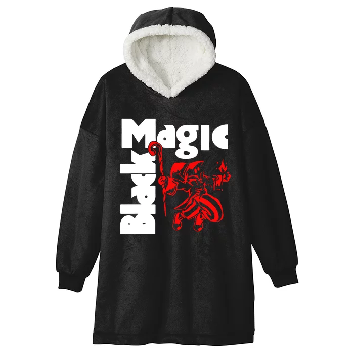 Black Magic Funny Hooded Wearable Blanket