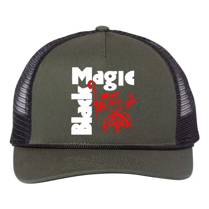 Black Magic Funny Retro Rope Trucker Hat Cap