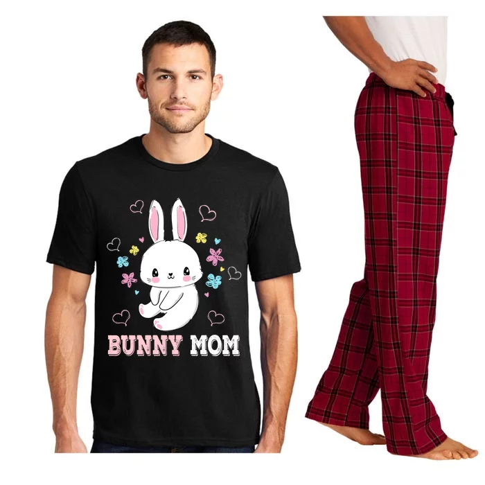 Bunny Mom Flowers Easter Cute Bunny Mother Gift Pajama Set