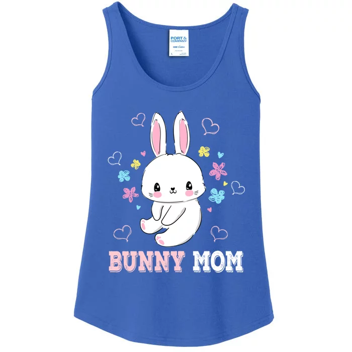 Bunny Mom Flowers Easter Cute Bunny Mother Gift Ladies Essential Tank