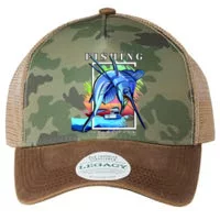 Blue Marlin Fishing Club Flat Bill Trucker Hat