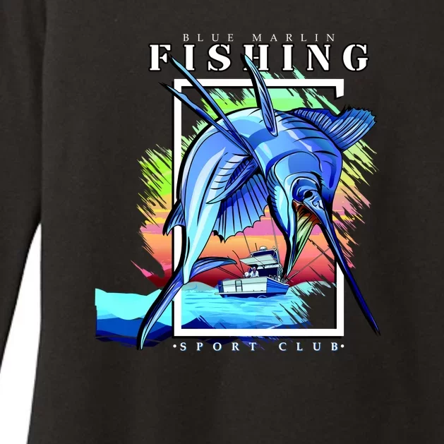 Blue Marlin Fishing Club Womens CVC Long Sleeve Shirt