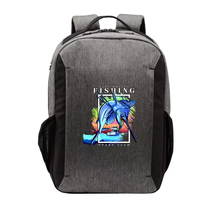 Blue Marlin Fishing Club Vector Backpack