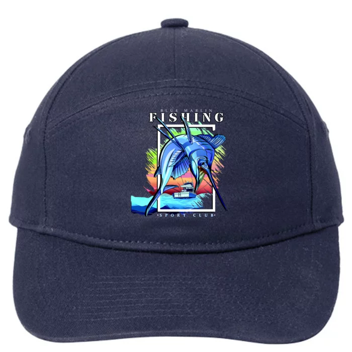 Blue Marlin Fishing Club 7-Panel Snapback Hat