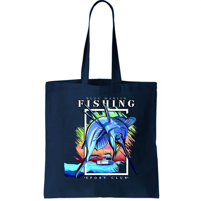 Blue Marlin Fishing Club Tote Bag