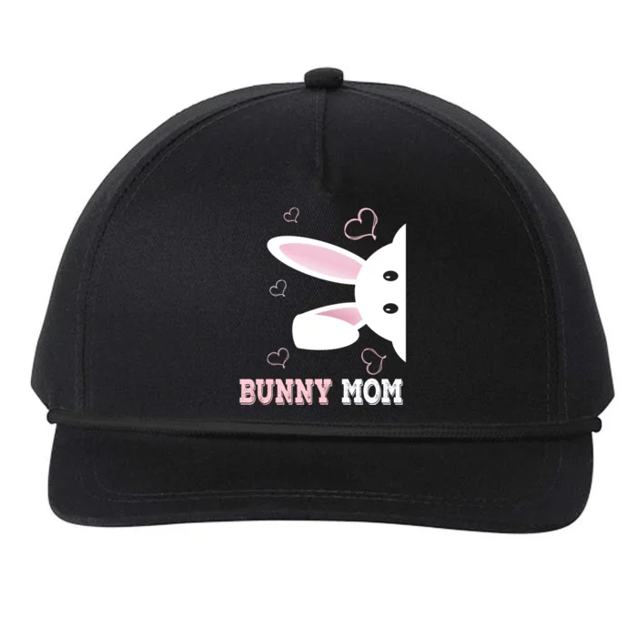 Bunny Mom Funny Easter Cute Bunny Mama Cute Gift Snapback Five-Panel Rope Hat