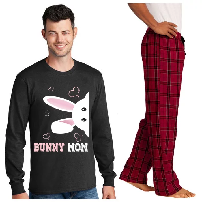 Bunny Mom Funny Easter Cute Bunny Mama Cute Gift Long Sleeve Pajama Set