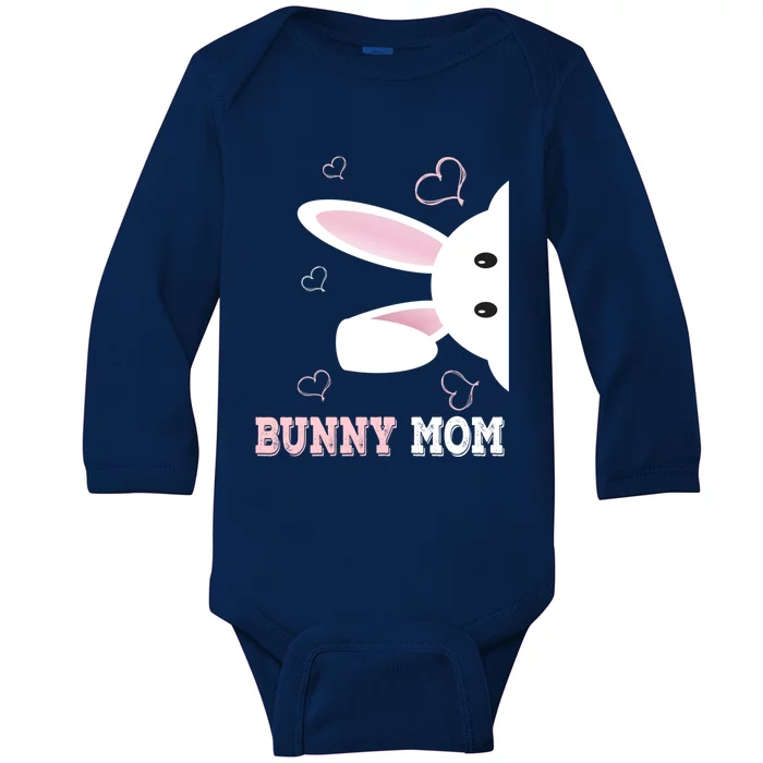 Bunny Mom Funny Easter Cute Bunny Mama Cute Gift Baby Long Sleeve Bodysuit