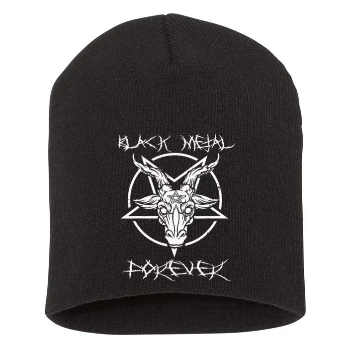 Black Metal Forever Death Doom Metal Short Acrylic Beanie