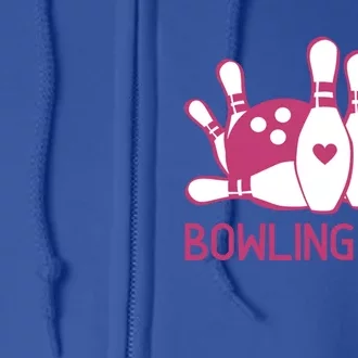 Bowling Mom Funny Gift For Bowlers Bowling Ball Gift Bowl Gift Full Zip Hoodie