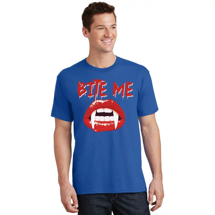 Bite Me Funny Halloween Vampire Bite Me Gift T-Shirt