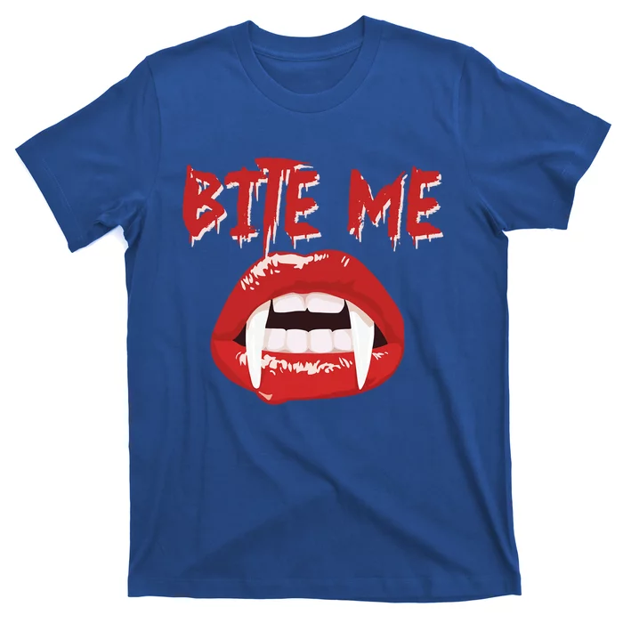 Bite Me Funny Halloween Vampire Bite Me Gift T-Shirt