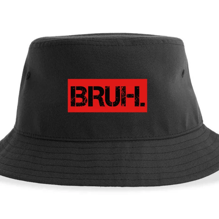 Bruh Meme Funny Saying Brother Greeting Teens Sustainable Bucket Hat