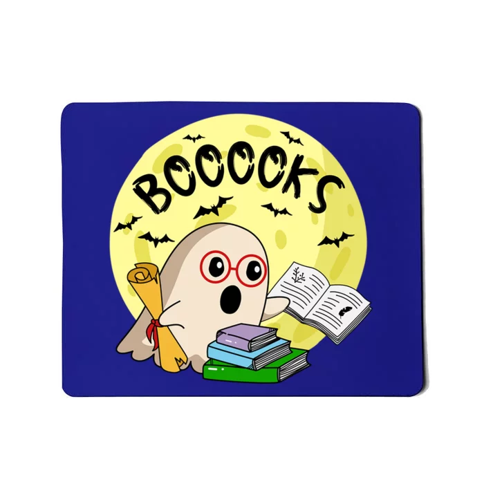 Boooks Moon Ghost Halloween Bookworm Reading Lover Gift Mousepad