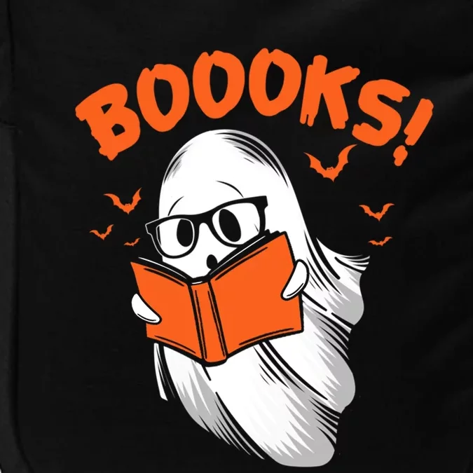 Boooks Moon Ghost Reading Halloween Bookworm Librarian Book Gift Impact Tech Backpack