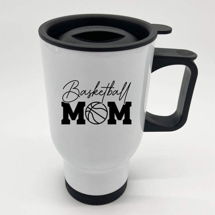 Basketball Mom Gift Front & Back Stainless Steel Travel Mug