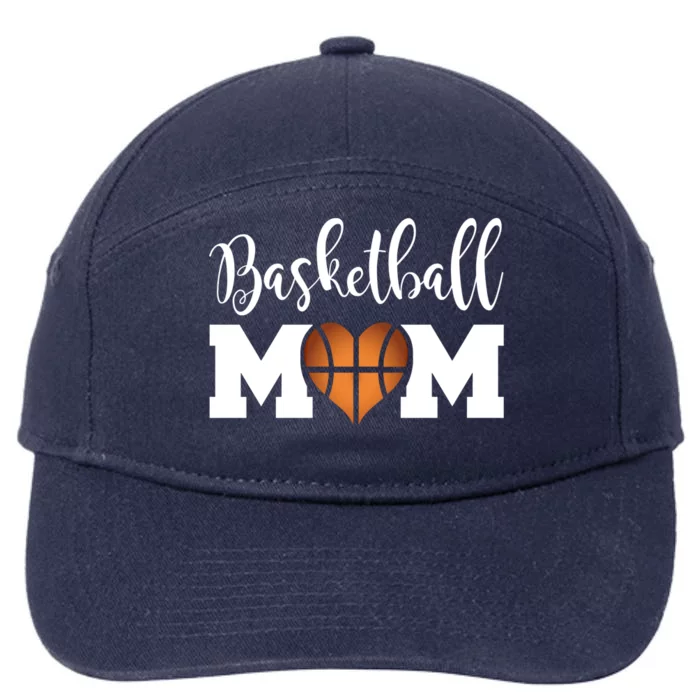 Basketball Mom Gift Love Bball Mother Gift 7-Panel Snapback Hat