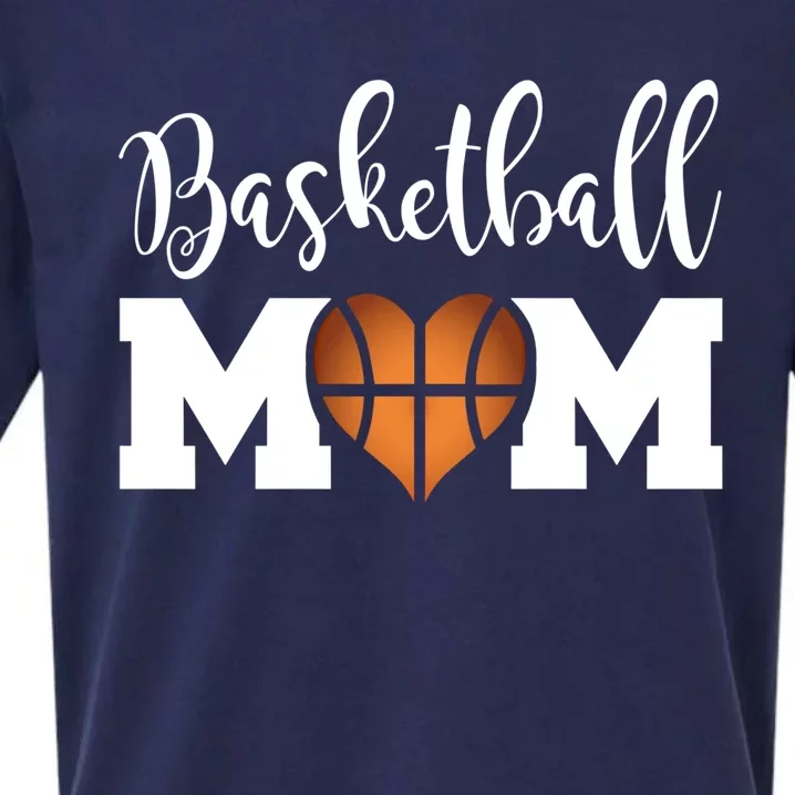 Basketball Mom Gift Love Bball Mother Gift Sueded Cloud Jersey T-Shirt