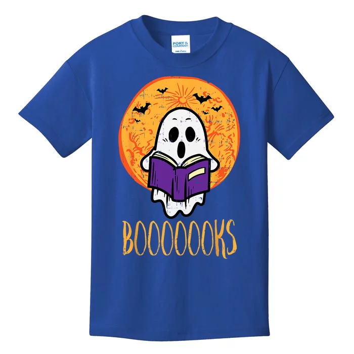 Boooks Moon Ghost Reading Halloween Costume Great Gift Kids T-Shirt