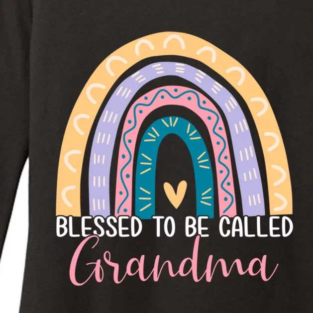 Best Mom Grandma Blessed To Be Called Grandma Boho Rainbow Gift Womens CVC Long Sleeve Shirt