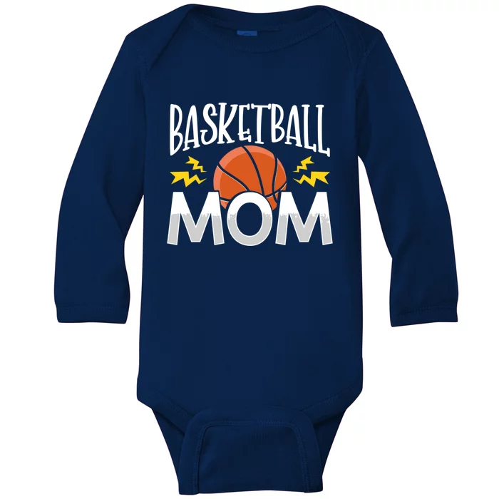 Basketball Mom Great Gift Baby Long Sleeve Bodysuit