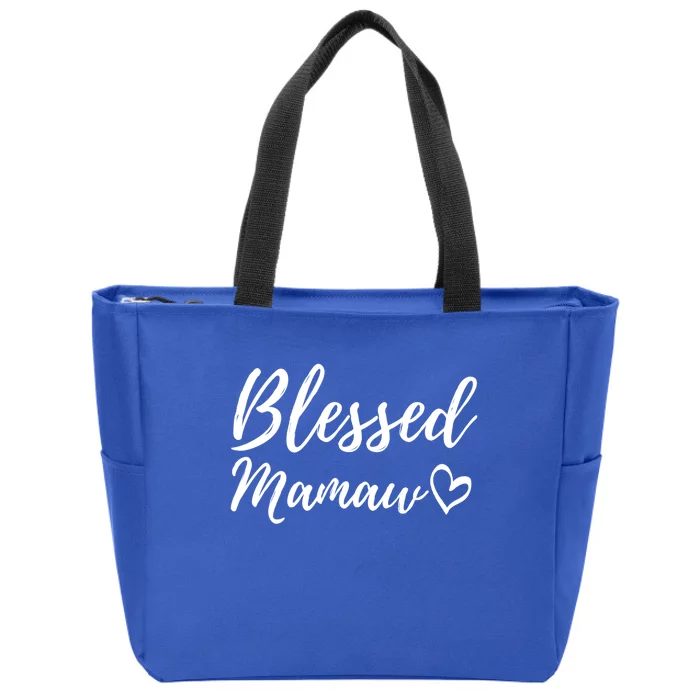 Blessed Mamaw Gift Christmas Family Matching Thanksgiving Cool Gift Zip Tote Bag