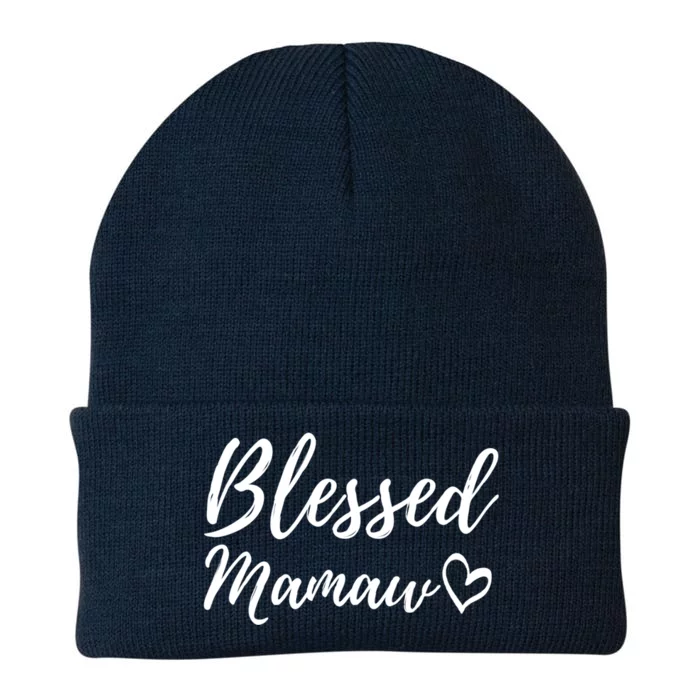 Blessed Mamaw Gift Christmas Family Matching Thanksgiving Cool Gift Knit Cap Winter Beanie