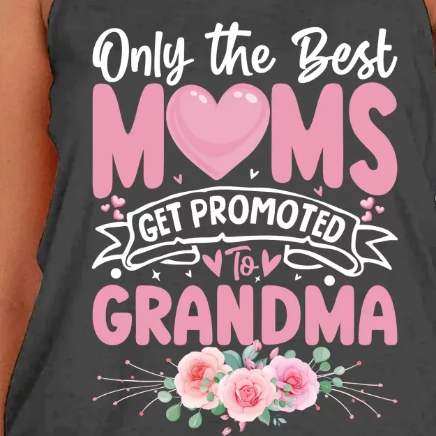 Best Moms Get Promoted To Grandma MotherS Day Women's Knotted Racerback Tank