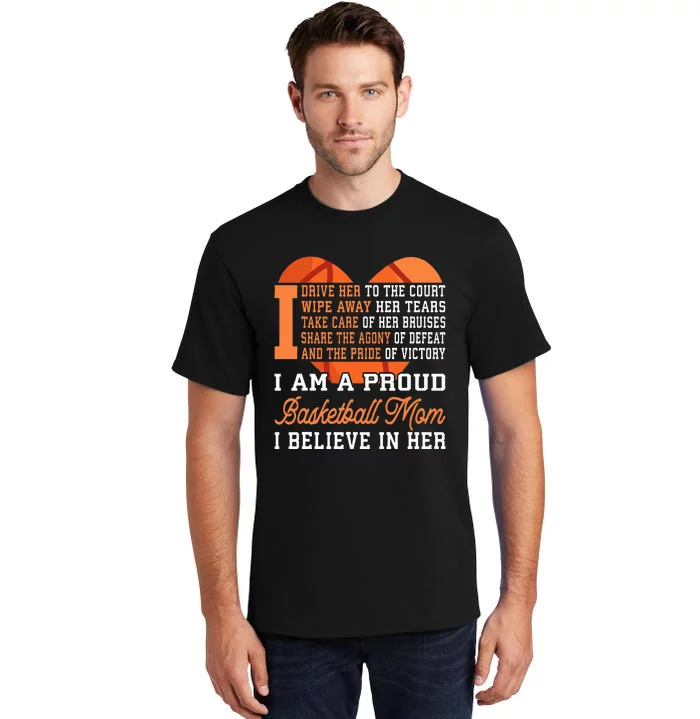 Basketball Mom Game Day Outfit Mothers Day Gift Tall T-Shirt