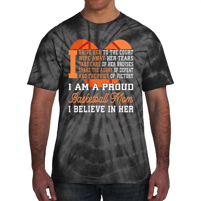 Basketball Mom Game Day Outfit Mothers Day Gift Tie-Dye T-Shirt