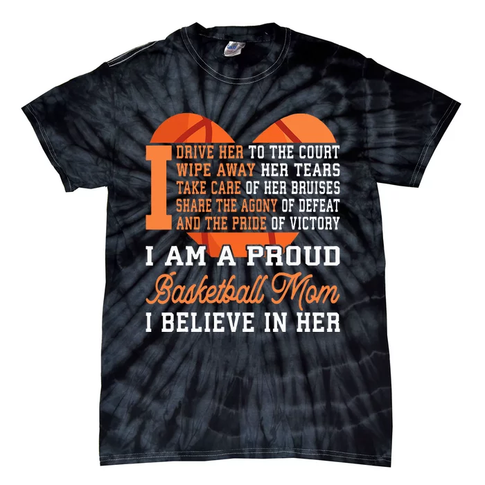 Basketball Mom Game Day Outfit Mothers Day Gift Tie-Dye T-Shirt