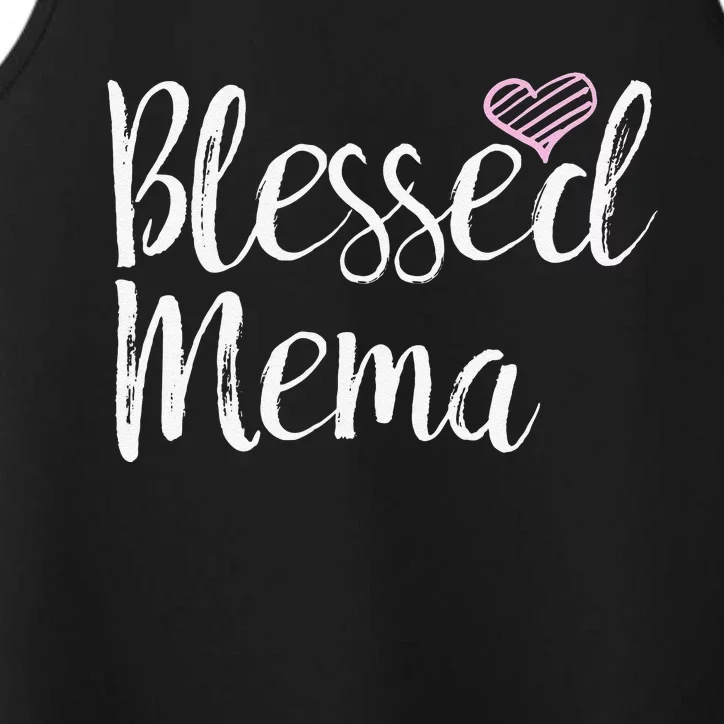 Blessed Mema Grandma Gifts Performance Tank