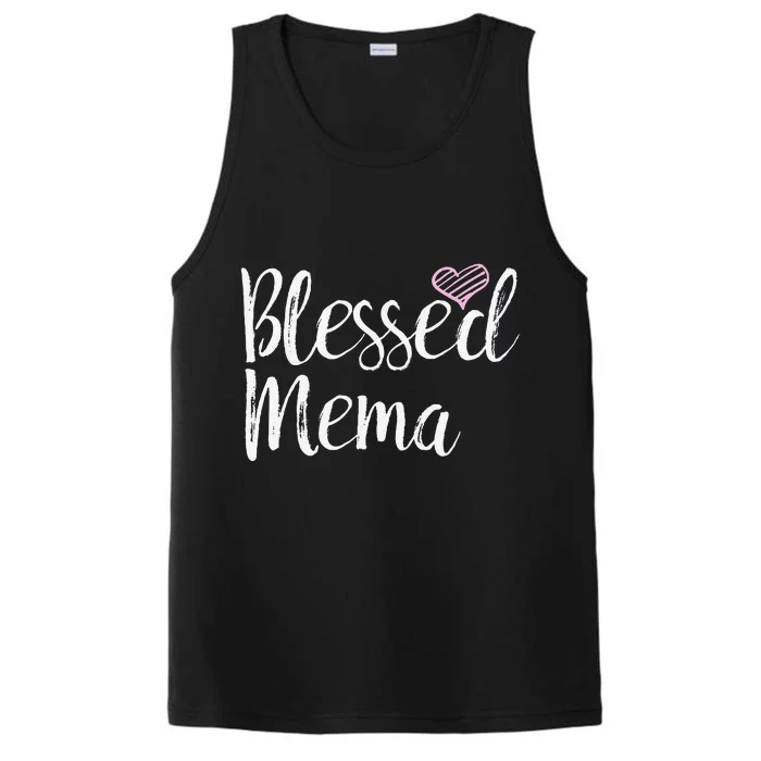 Blessed Mema Grandma Gifts Performance Tank